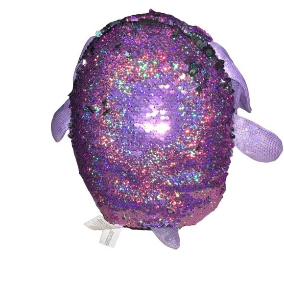 SHIMMEEZ Reversible Magic Sequins Purple & Turquoise Delilah the Dog 8” - Picture 6 of 12